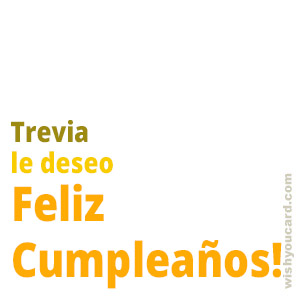 happy birthday Trevia simple card
