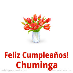 happy birthday Chuminga bouquet card