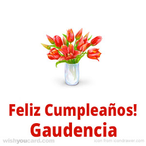 happy birthday Gaudencia bouquet card