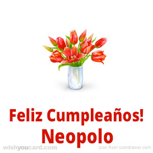 happy birthday Neopolo bouquet card