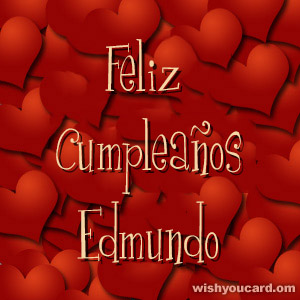 happy birthday Edmundo hearts card