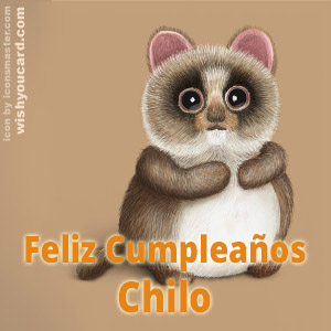 happy birthday Chilo racoon card