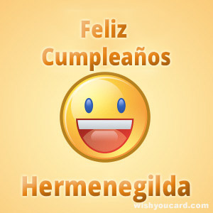 happy birthday Hermenegilda smile card