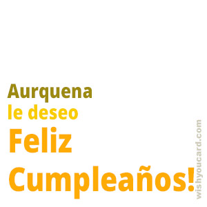 happy birthday Aurquena simple card