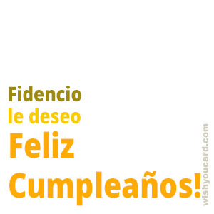 happy birthday Fidencio simple card
