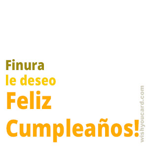 happy birthday Finura simple card