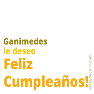 happy birthday Ganimedes simple card