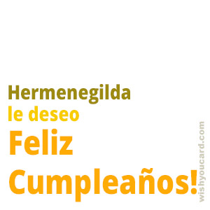 happy birthday Hermenegilda simple card