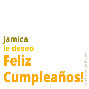happy birthday Jamica simple card