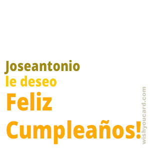 happy birthday Joseantonio simple card