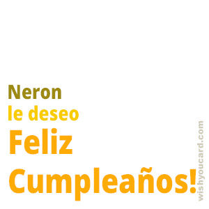 happy birthday Neron simple card