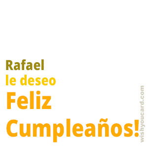 happy birthday Rafael simple card