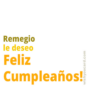 happy birthday Remegio simple card