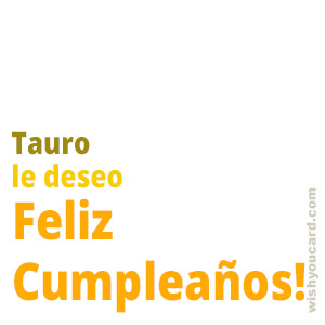 happy birthday Tauro simple card