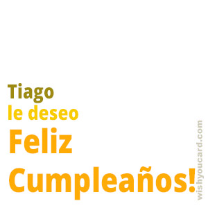 happy birthday Tiago simple card